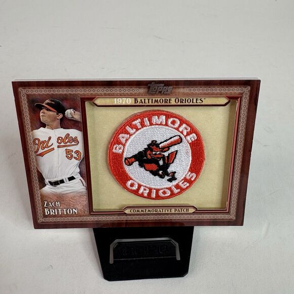 2011 Zach Britton Throwback Manufactured Commemorative Patch Rookie RC Orioles - Picture 1 of 4